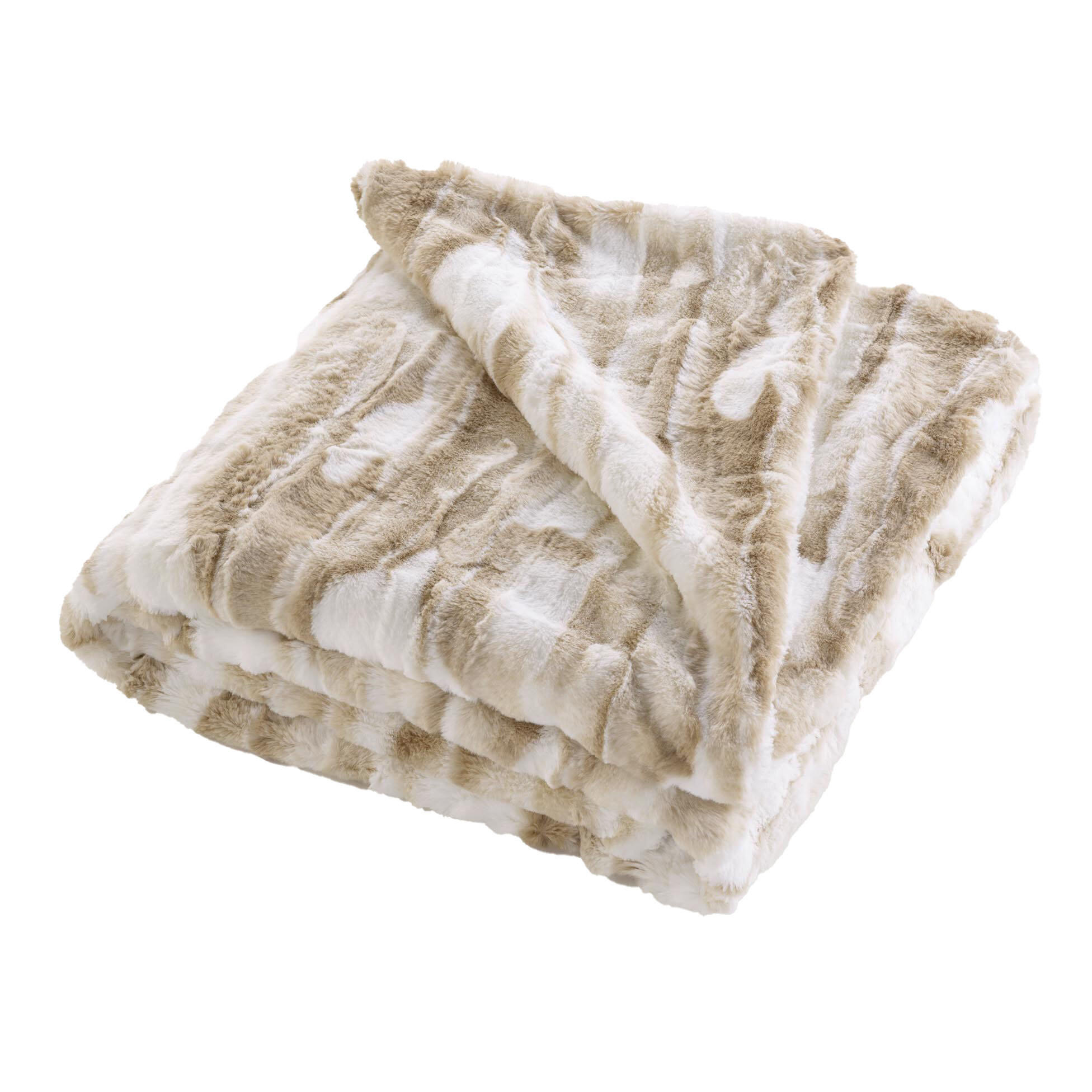 PLÜSCHDECKE Chayenne - Beige, Textil (150/125cm) - Douceur d´intérieur