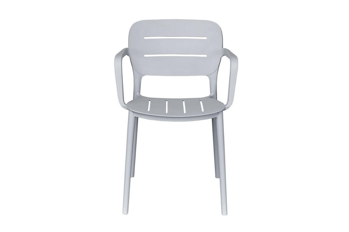 STAPELSTUHL Utah 56x53x79 cm, Kunststoff, Grau - Grau, Kunststoff (53/79/56cm) - dasmöbelwerk