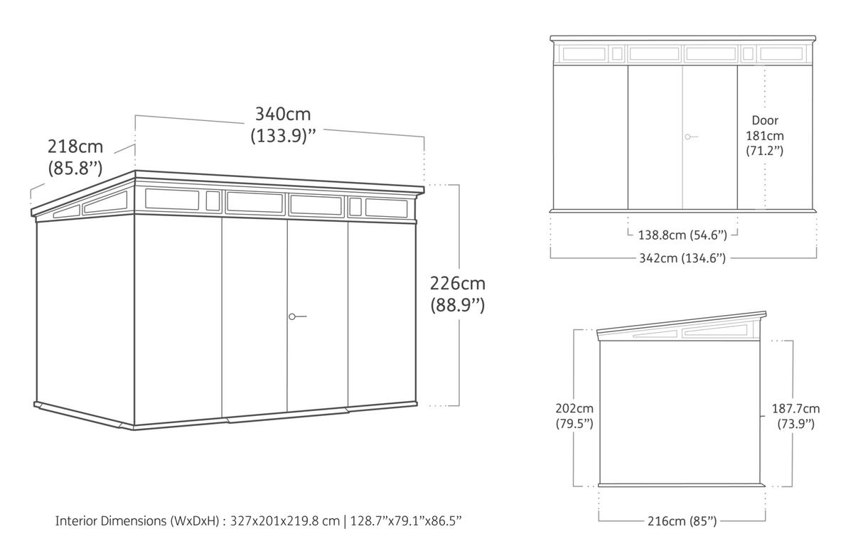 GERÄTEHAUS Artisan - Grau, Kunststoff (340/226/218cm) - Keter