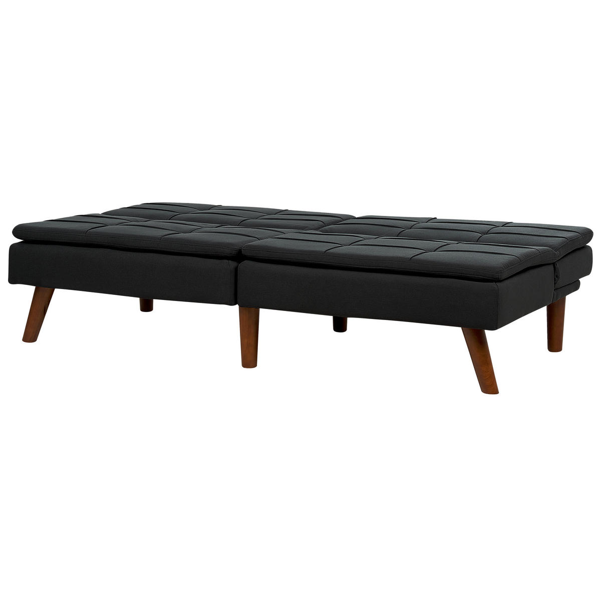 3-SITZER-SCHLAFSOFA schwarz/dunkelbraun Ronne - Dunkelbraun/Schwarz, Textil (180/76/83cm) - Beliani