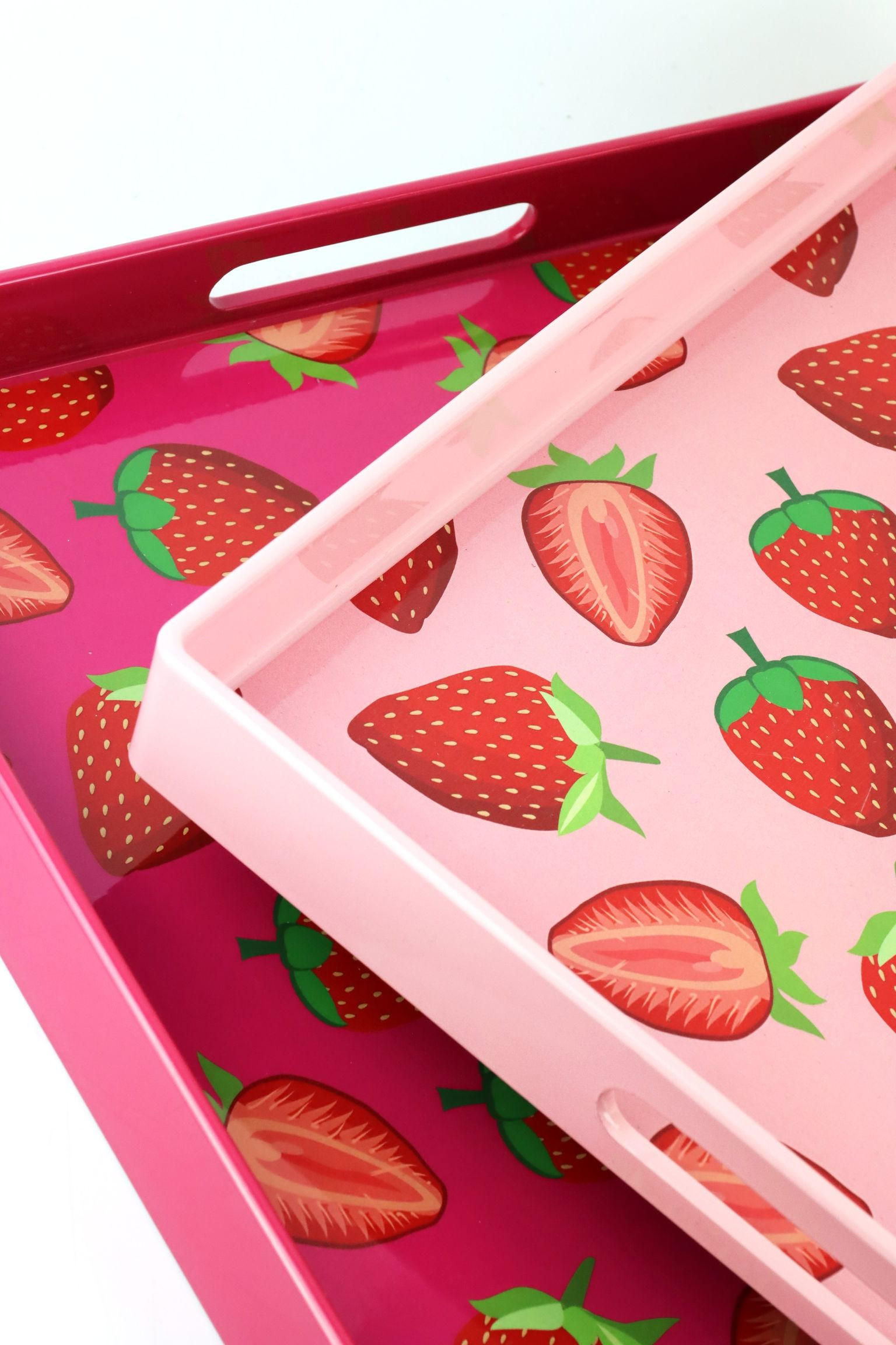 TABLETTS Strawberry pink 2er-Set - Rosa, Kunststoff (4cm) - FURNARO