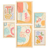 POSTER Set Mit 6 Crasis Rahmen In Blume Zusammenfassung A3 & A4 Rahmen Aus Hellem Holz - Beige, Papier (29/3cm) - Nacnic