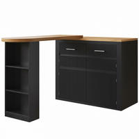 BARTISCH ausziehbar (137-215 cm) in Schwarz - Schwarz, Holzwerkstoff (39/215/102cm) - Urban Meuble