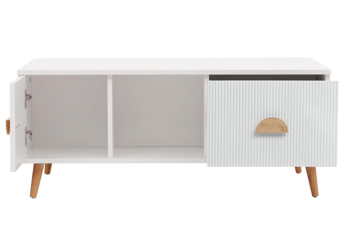 COUCHTISCH eckig Weiß - Weiß, Holz (60/100/43cm) - MCW