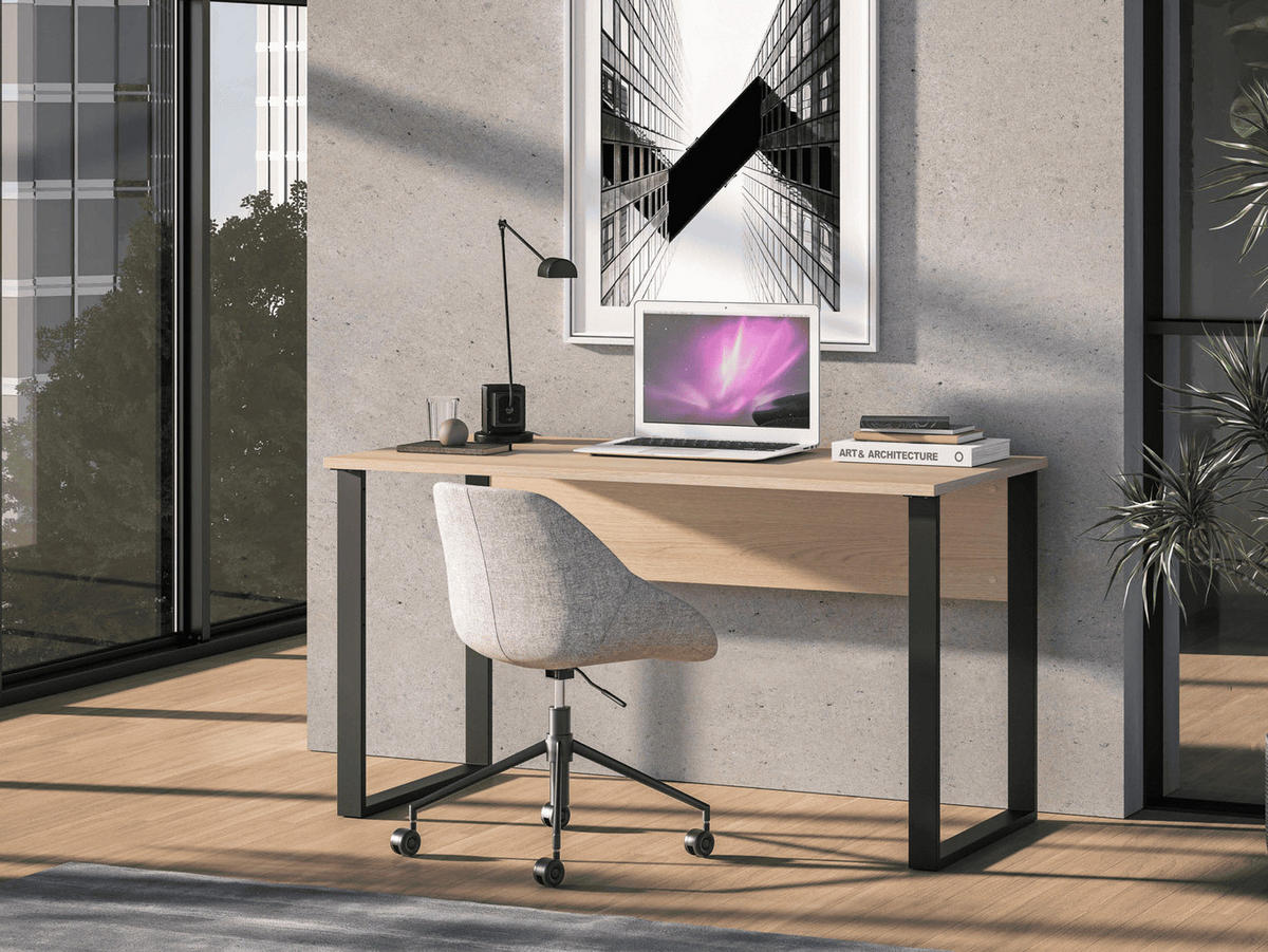 SCHREIBTISCH – 68 x 138 cm – Odelis – Eichefarben - Eichefarben, Holzwerkstoff (68/138/77cm) - hi-markt