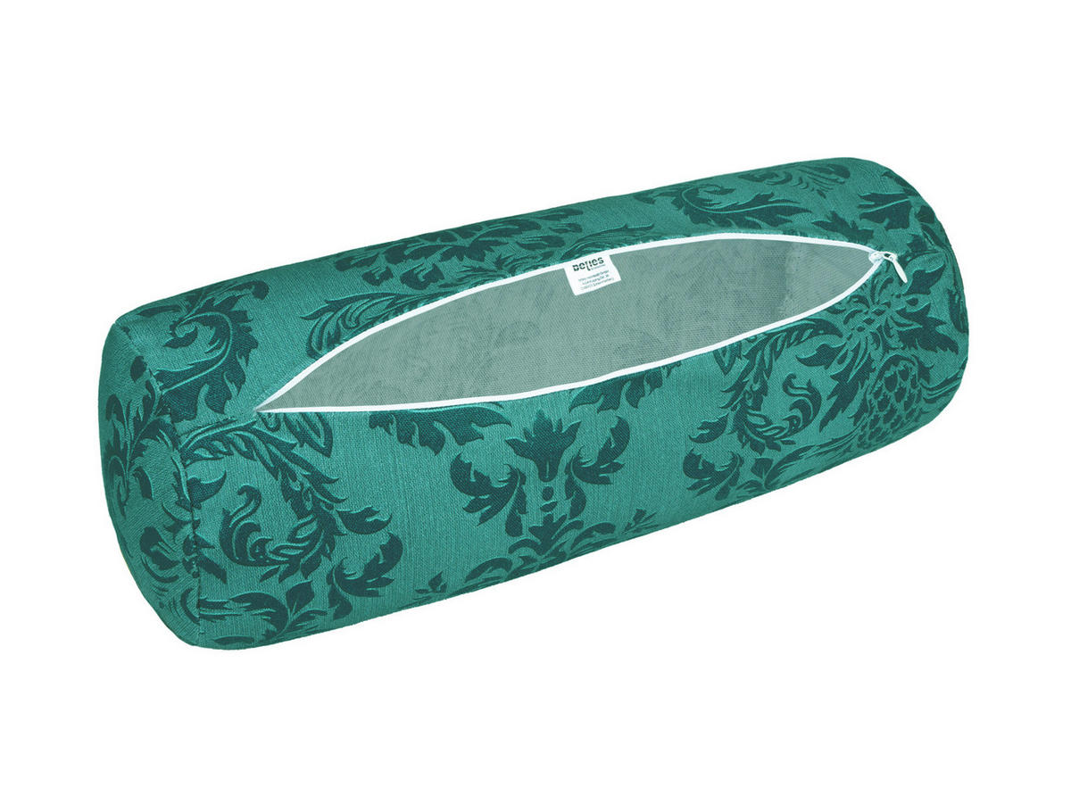 NACKENROLLENHÜLLE Epoche petrol-grün 15/40 cm - Petrol, Textil (15/40cm) - beties Heimtextil