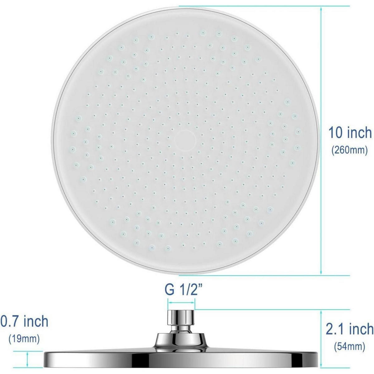 DUSCHKOPF Regendusche 260 mm Chrom - Silberfarben, Metall (26/12.7/26cm)