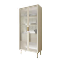 VITRINE LINEA mit LED-Beleuchtung Kaschmir - Kaschmir, Holzwerkstoff (82/195/39cm) - Lookway