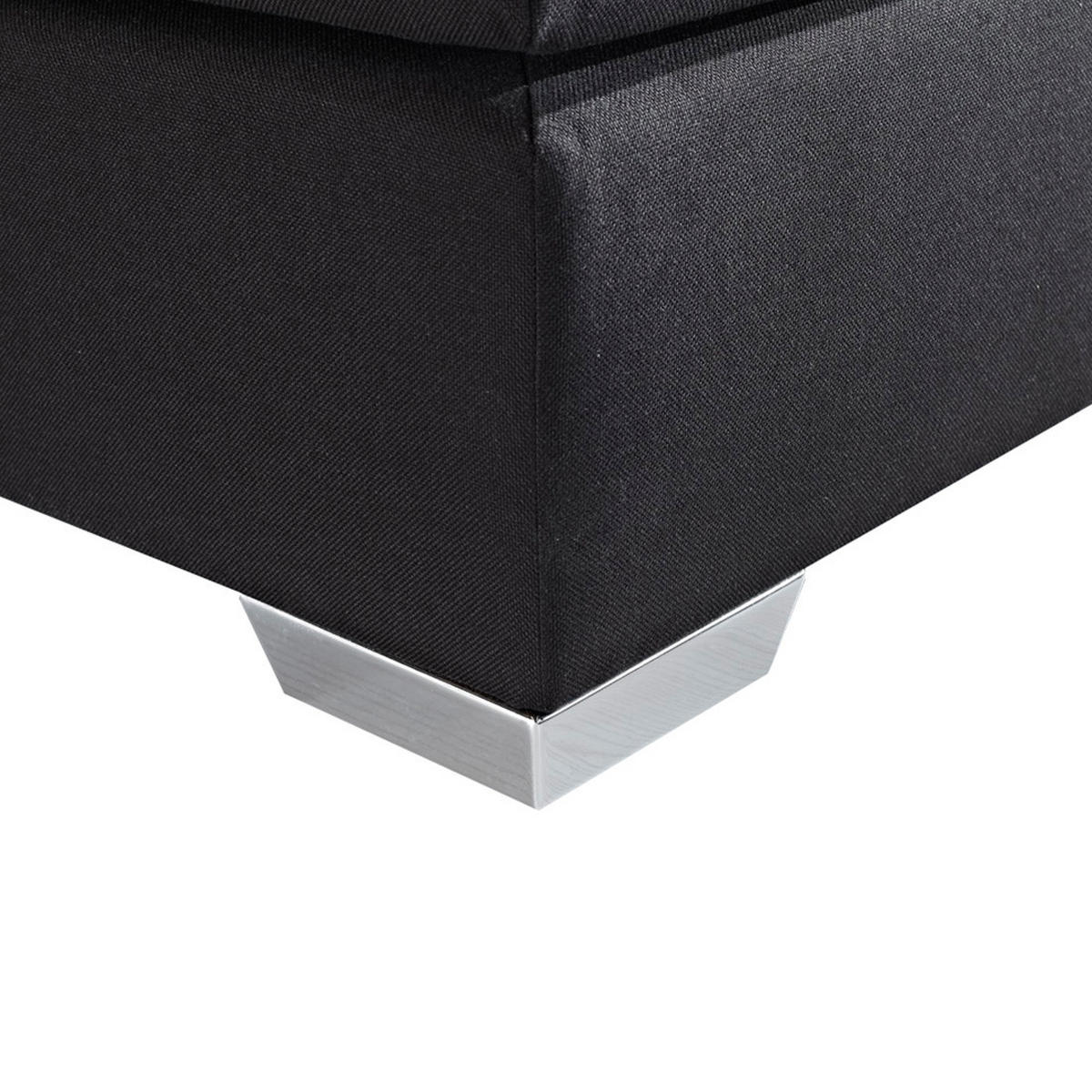 BOXSPRINGBETT 180/200cm Schwarz President - Schwarz, Textil (180/200cm) - Beliani