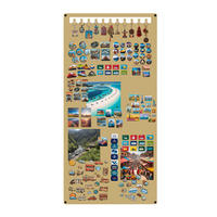 MAGNETTAFEL mit Schlüsselhaken Oben Goldfarben 49x100 cm - Goldfarben, Metall (49/100/0.7cm) - ANWICAR