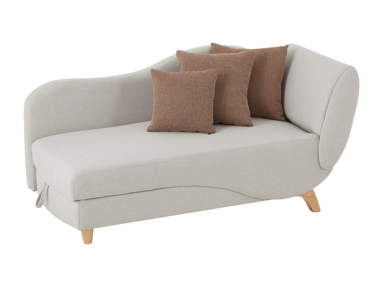 RECAMIERE mit Schlaffunktion - 1 -Sitzer - Polyester - beige - PENELOPE - Beige, Textil (160/81/80cm) - Vente-Unique