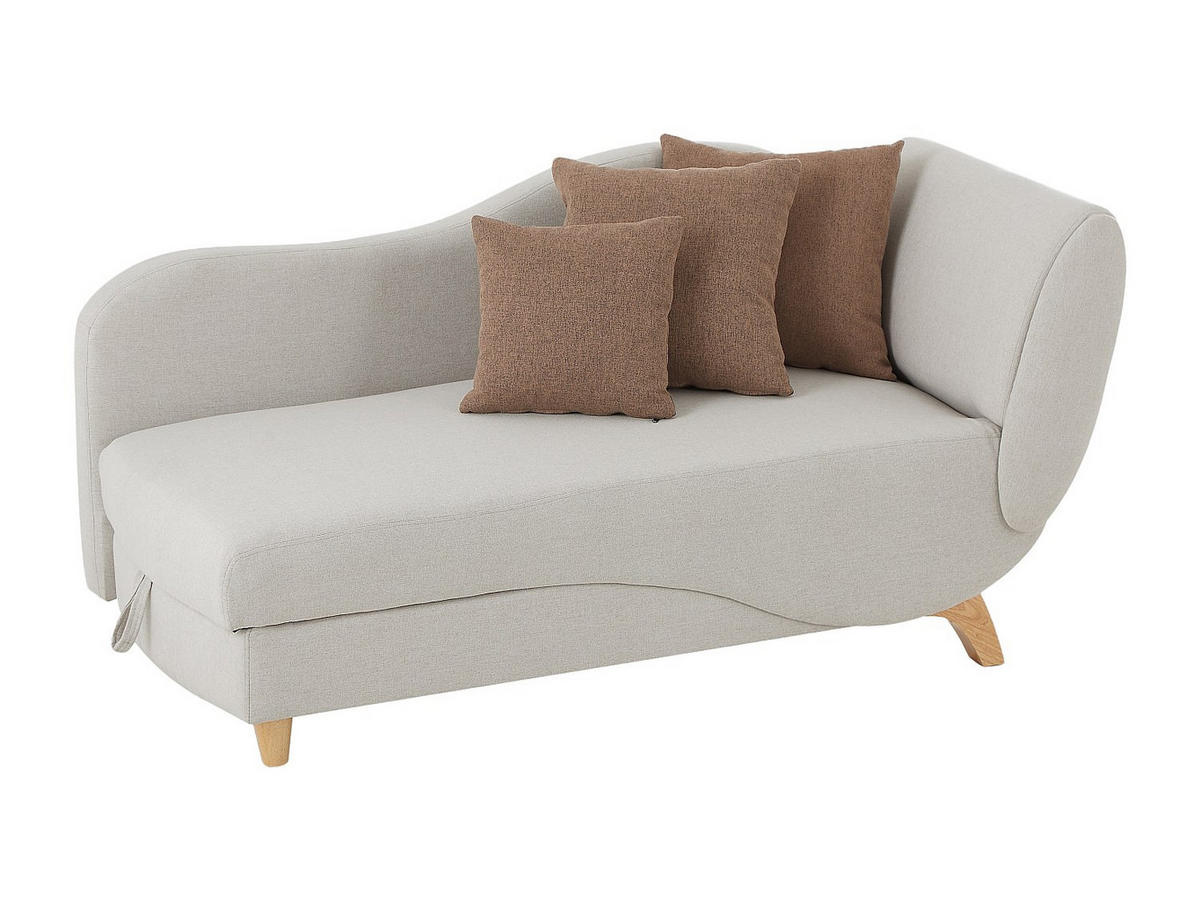 RECAMIERE mit Schlaffunktion - 1 -Sitzer - Polyester - beige - PENELOPE - Beige, Textil (160/81/80cm) - Vente-Unique