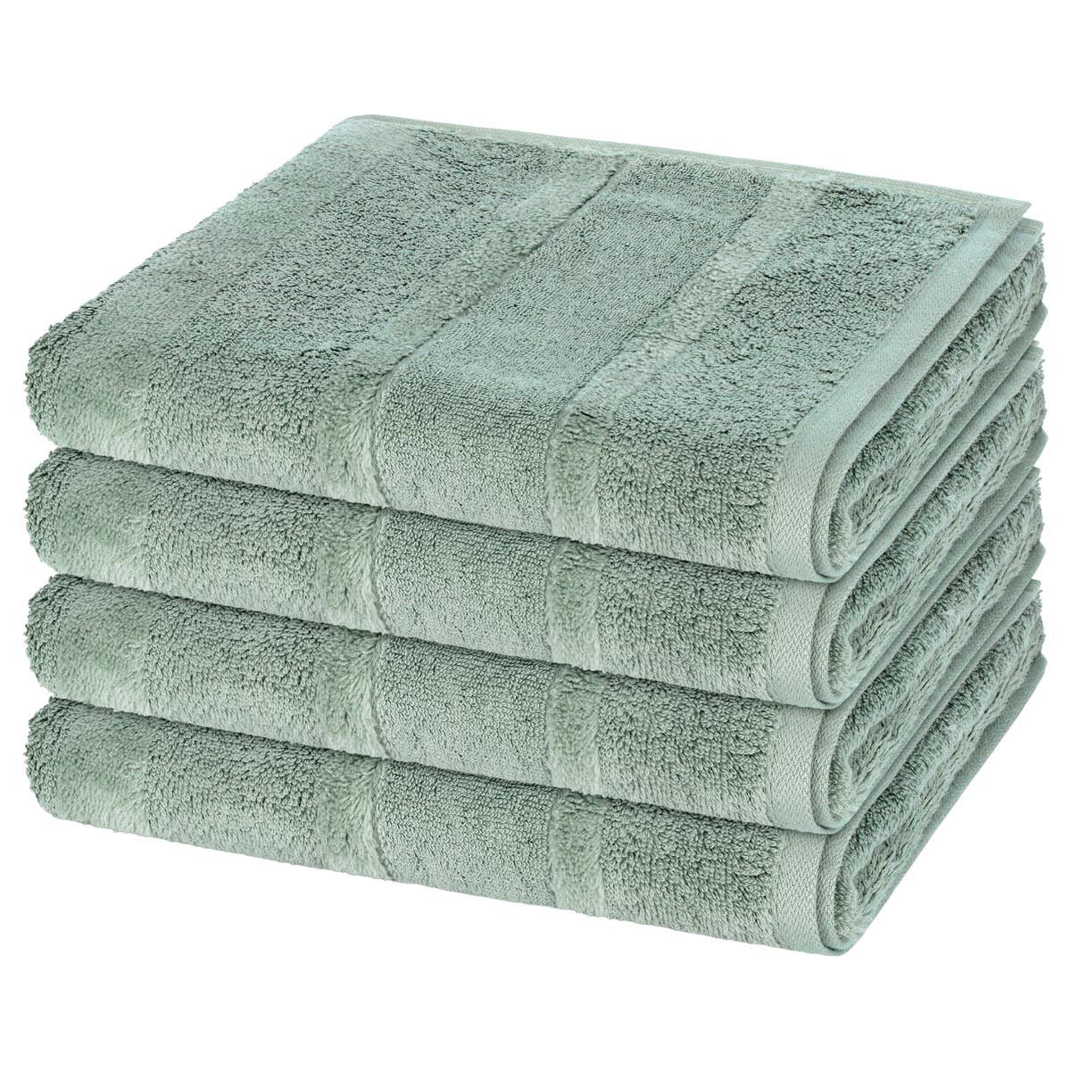 HANDTUCH Noblesse 4er-Set - Grün, Textil (50/100cm) - Cawoe