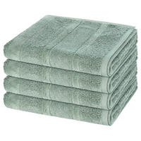 HANDTUCH Noblesse 4er-Set - Grün, Textil (50/100cm) - Cawoe