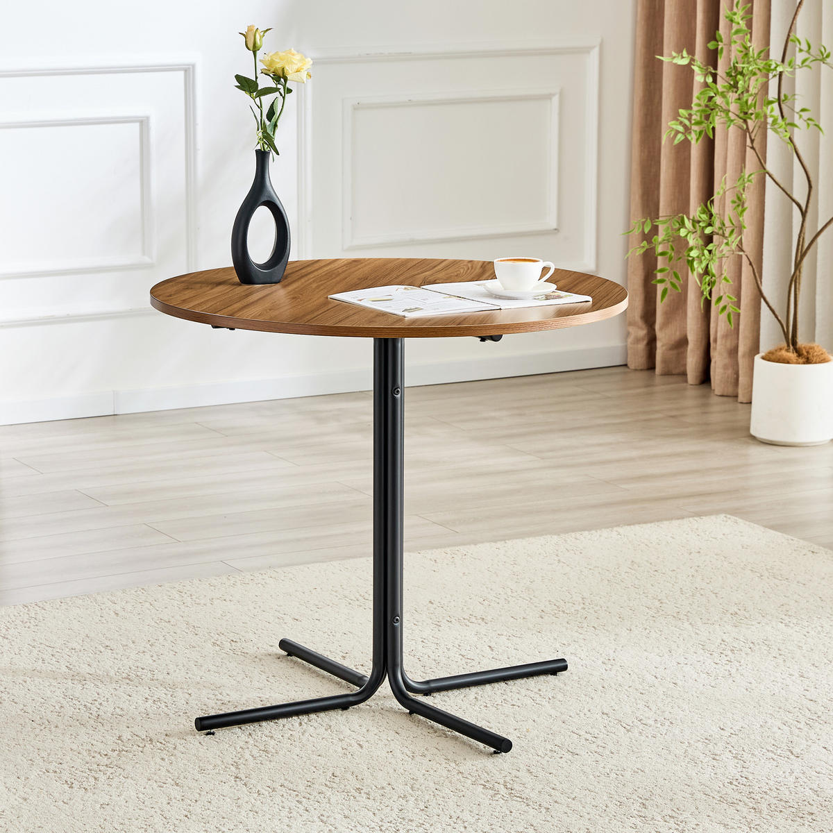 BEISTELLTISCH Tripod-Gestell DE-40071 Schwarz - Schwarz, Holzwerkstoff (85/85/76cm) - ComfortXL