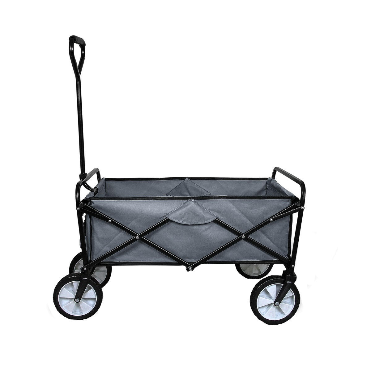 GARTENWAGEN Faltbar Grau - Grau, Metall (53/113/98cm) - Monstershop