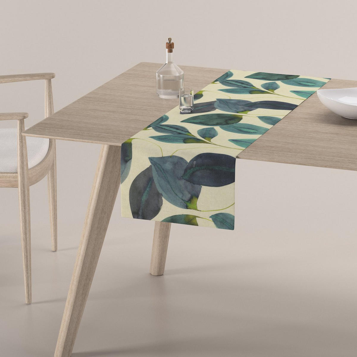 TISCHLÄUFER Abigail, grün und beige, 40x130 cm - Grün, Textil (40/130cm) - Dekoria