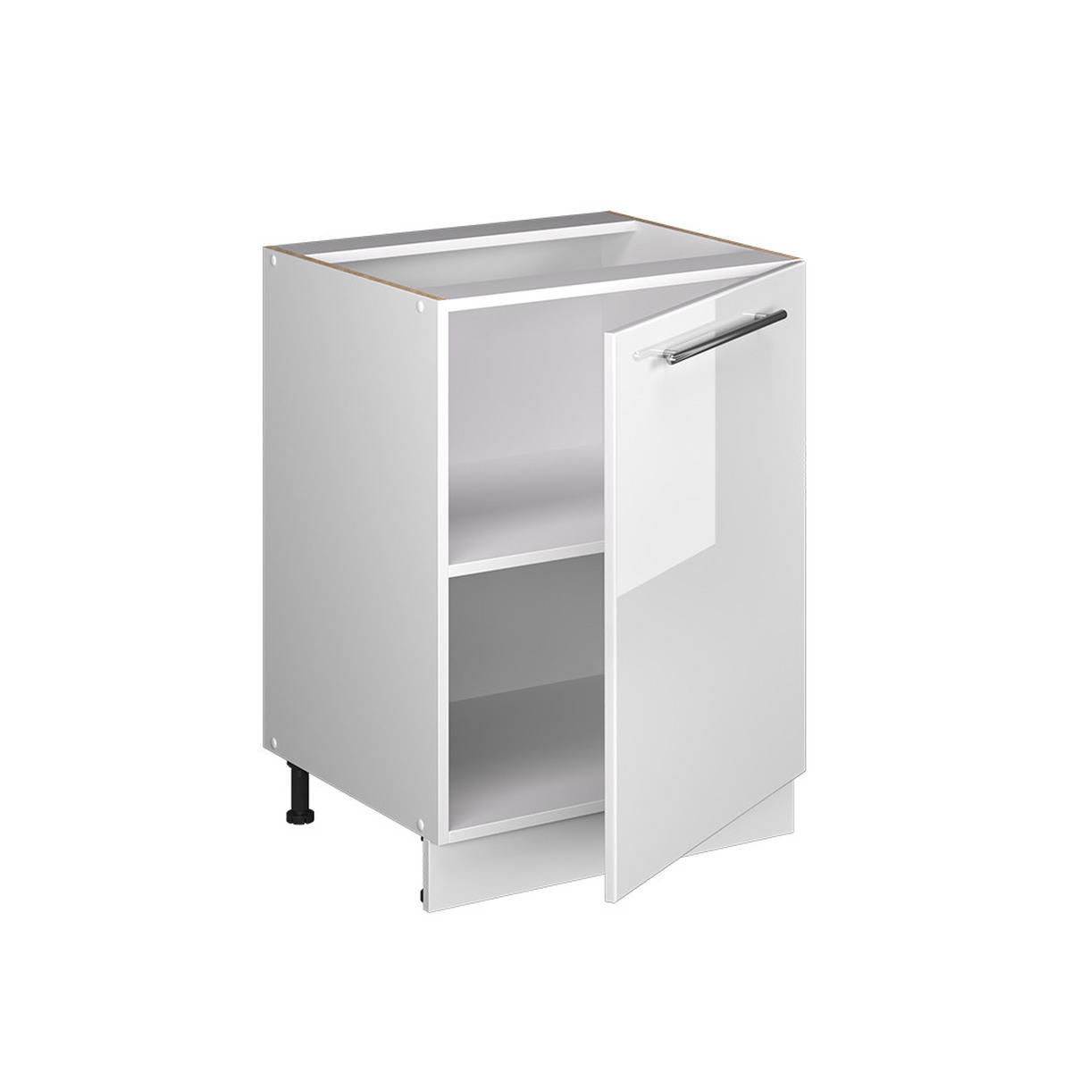 SPODNÍ SKŘÍŇKA KUCHYŇSKÉ LINKY Fame-Line, Bílá vysoký lesk/Bílá, 60 cm 1 dvířka s pracovní deskou - bílá/vysoce lesklá bílá, kompozitní dřevo (60/82/60cm) - Vicco