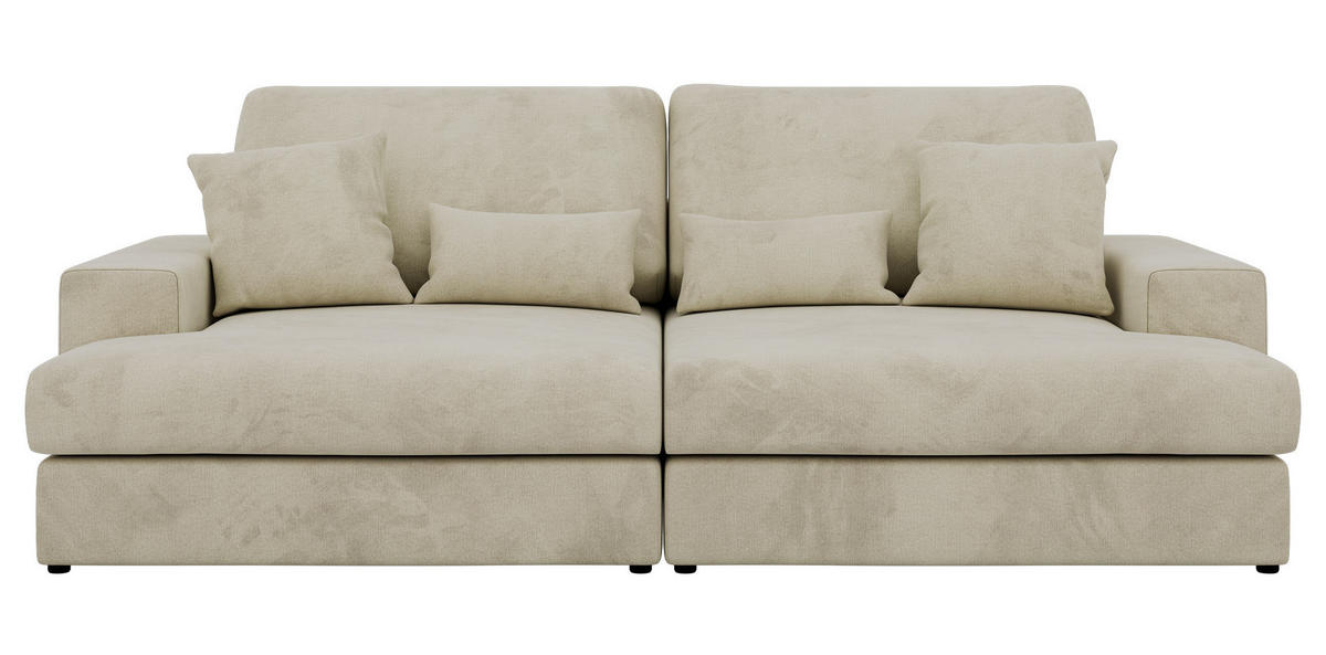 ŠTVORMIESTOVÁ POHOVKA ANERO - Béžová Samet - čierna/béžová, textil/plast (292/107/163cm) - MKS