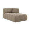 SOFAELEMENT Rechts Samt Stoff Beige - Beige/Schwarz, Holzwerkstoff/Kunststoff (101/77/175cm) - Makamii