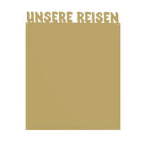 MAGNETTAFEL Unsere Reisen Goldfarben 80x100 cm - Goldfarben, Metall (80/100/0.7cm) - ANWICAR