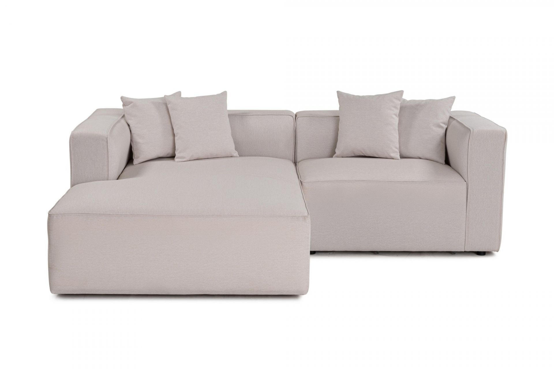 myHomelando Ecksofa Grau 230x180 cm