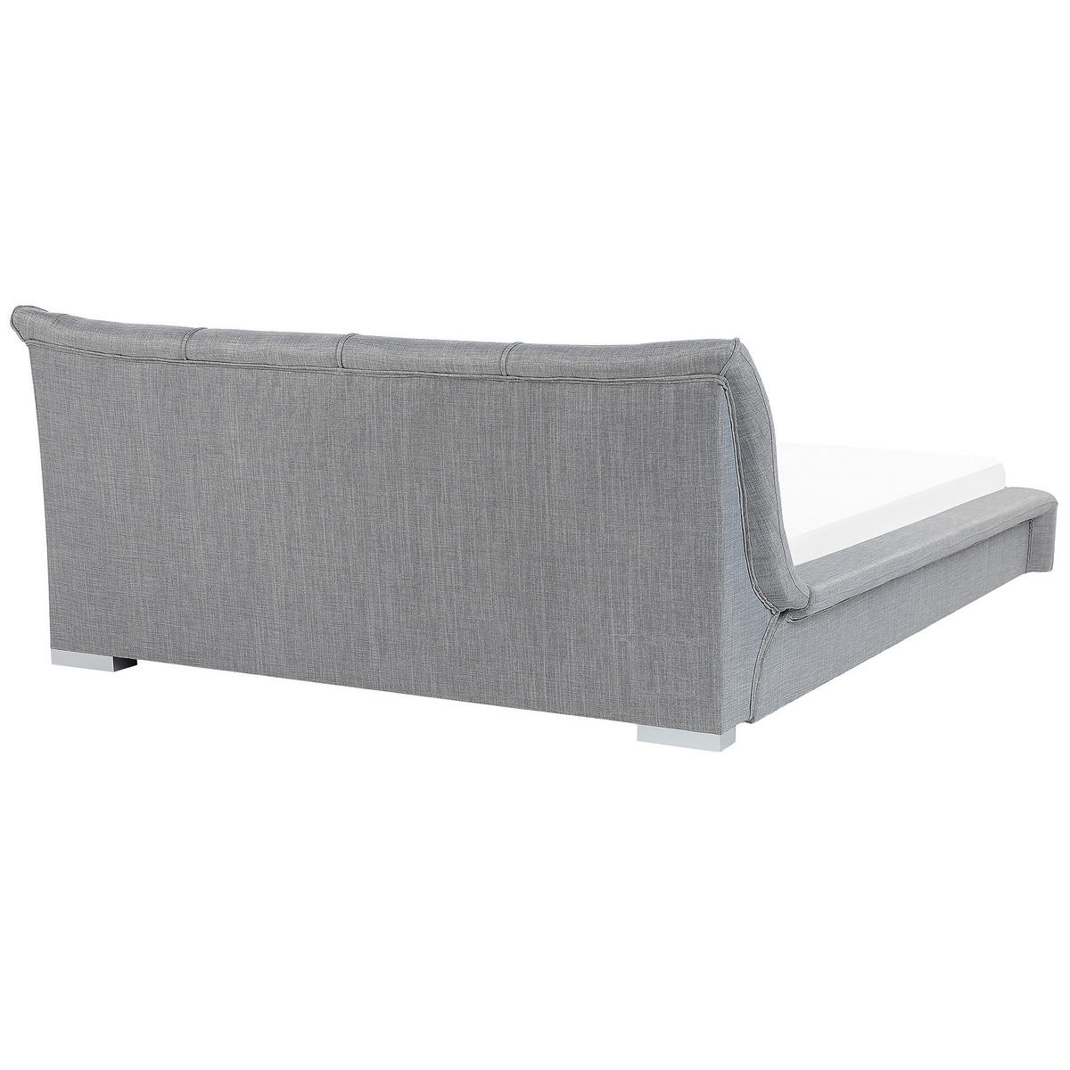 POLSTERBETT 180/200 cm Hellgrau Nantes - Hellgrau, Textil (180/200cm) - Beliani