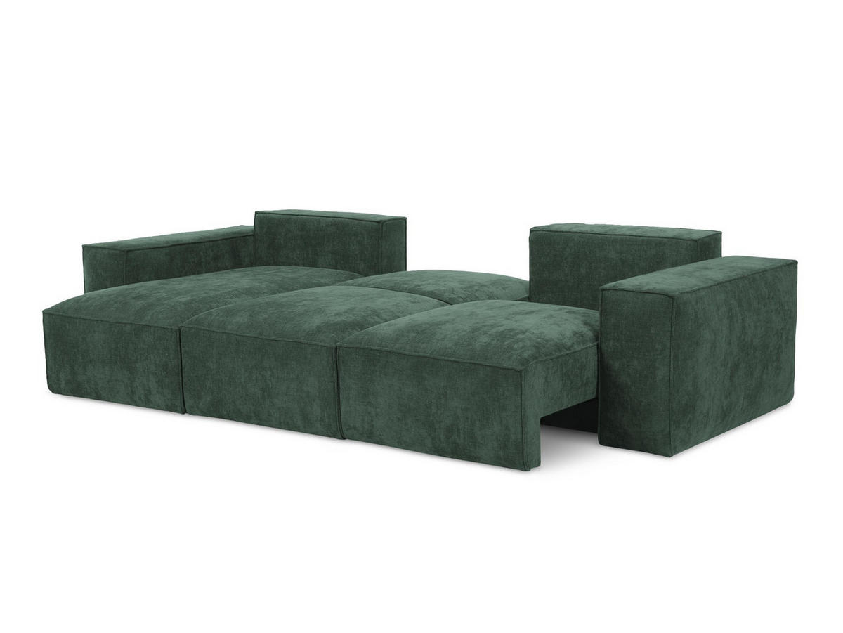 POUF Chenille Stoff Rot - Rotbraun/Schwarz, Holzwerkstoff/Kunststoff (87/46/87cm) - Makamii