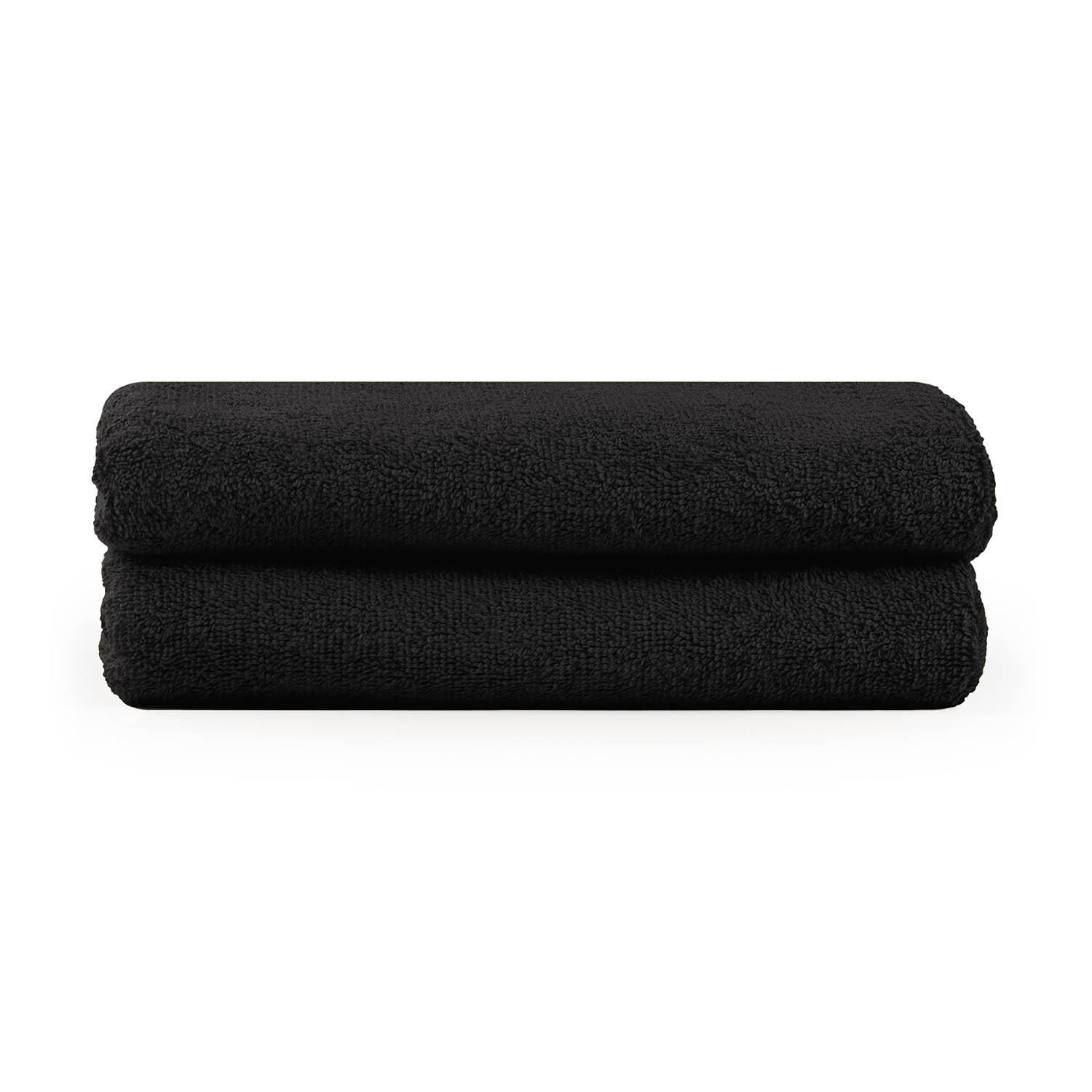 HANDTUCH 2er-Set, 2x Handtuch 50/100 cm, Schwarz - Schwarz, Textil (50/100cm) - Blumtal