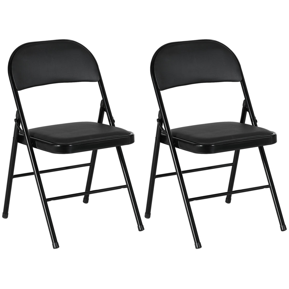 KLAPPSTUHL - Schwarz, Kunststoff/Metall (46/78/45cm) - HOMCOM
