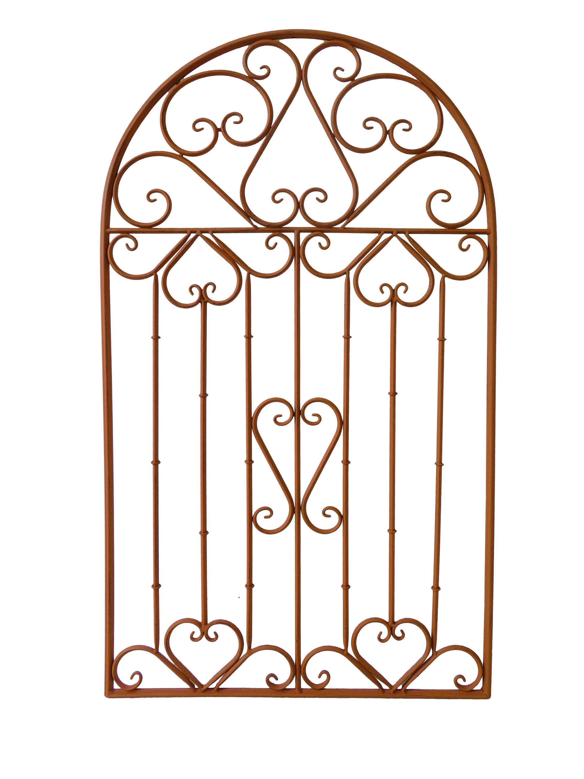 WAND-DEKOR Genua Stahl Rostfarben 99x2x57cm - Rostfarben, Metall (2/99/57cm) - DELUKE