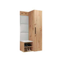 GARDEROBEN-SET Medi III - Schwarz/Weiß, Holzwerkstoff/Kunststoff (40/191/50cm) - MIRJAN24