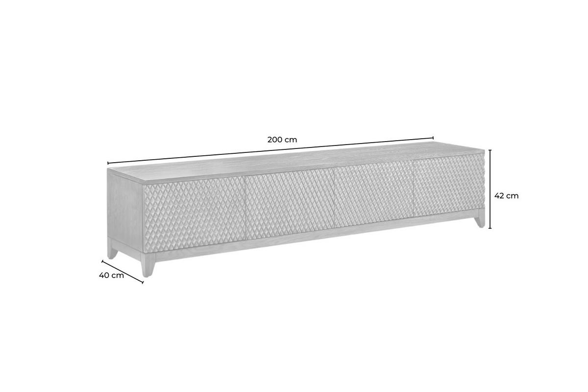 LOWBOARD COPAS Braun Holz - Braun, Eichenholz/Holz (200/42/40cm) - KAWOLA