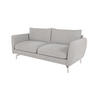 3-SITZER-SOFA Elou Silber Microfaser - Chromfarben/Silberfarben, Holz/Textil (203/87/92cm) - S-Style Möbel