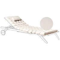 LIEGENAUFLAGE Hellbeige 56/192 cm Cesana Premium - Beige, Textil (192/5/56cm) - Beliani