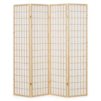 PARAVENT 4-tlg. 176/175 cm Braun Shoji - Braun, Holz (176/175/2cm) - Homestyle4u