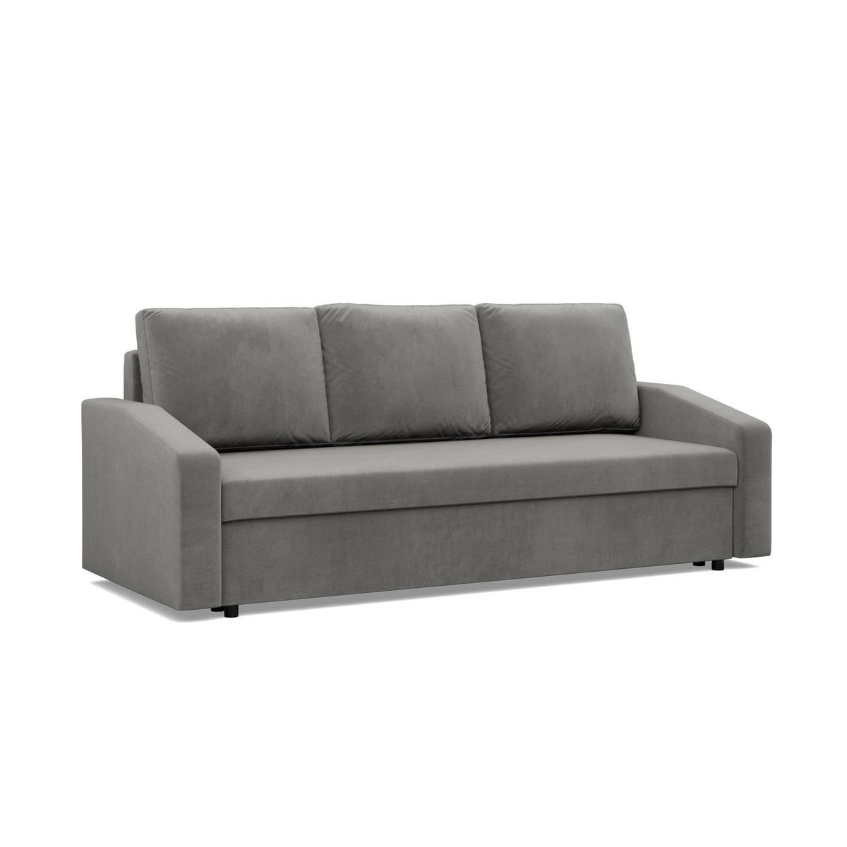 SOFA 3-SITZER MIT SCHLAFFUNKTION NEO, Hellgrau - Grau, Textil (220/92/92cm) - Mebligo