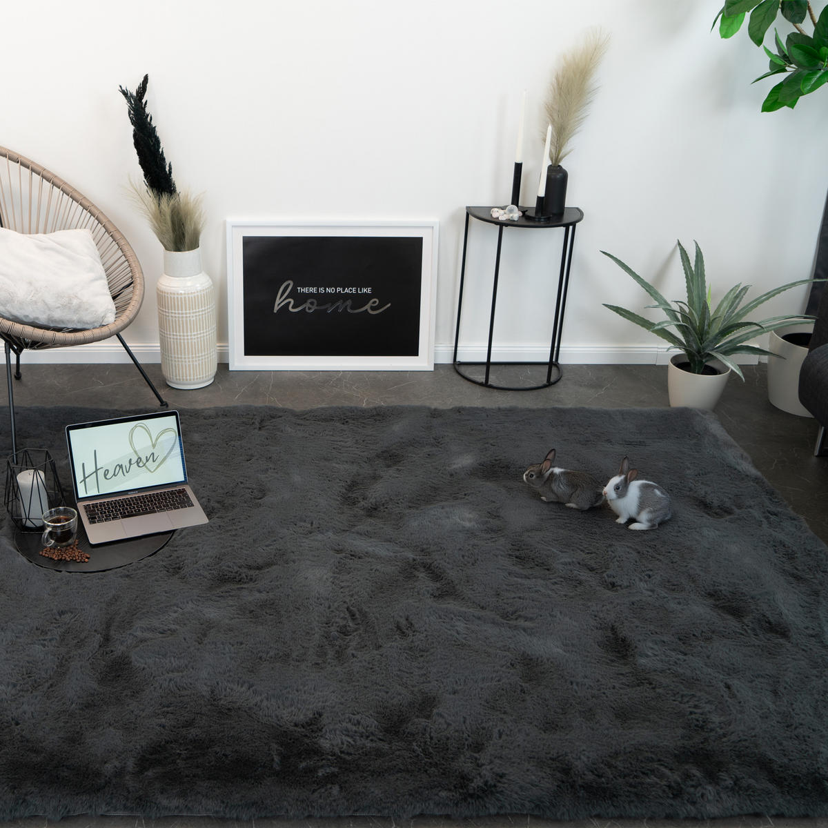 FELLTEPPICH HEAVEN SUPER SOFT 200/290 DARKGREY - Dunkelgrau, Textil (200/290cm) - Consilio Concept