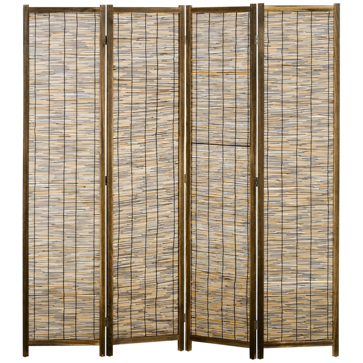PARAVENT DE-14248 4-teilig, klappbar 160x170 cm Natur - Braun, Holz (160/170/1.8cm) - ComfortXL