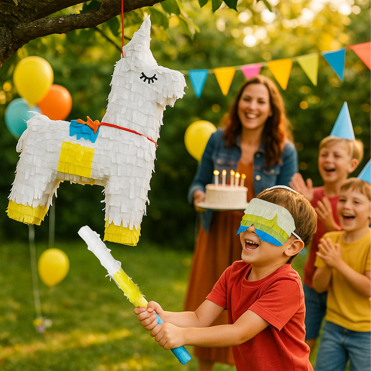 PINATA - Multicolor, Papier/Wellpappe (27/39/11cm) - Relaxdays