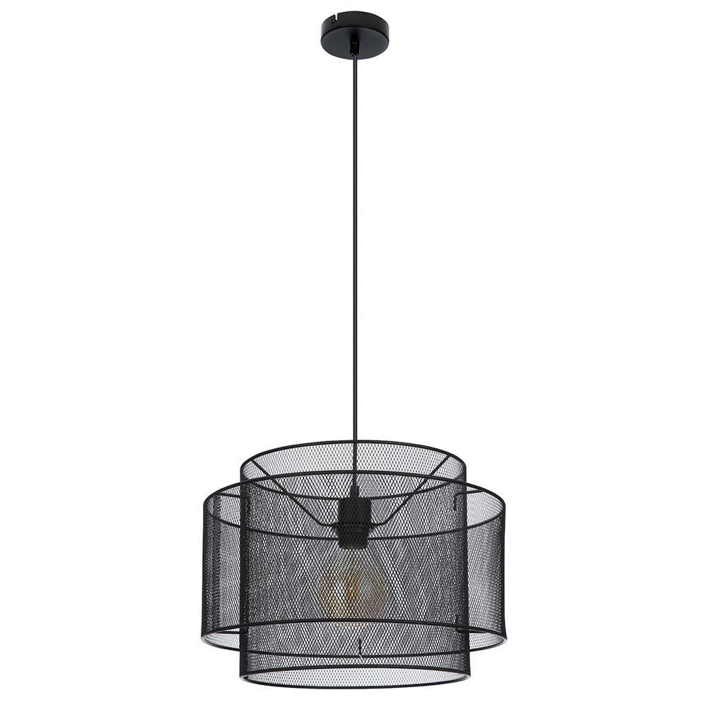 HÄNGELEUCHTE Metall Schwarz Drahtgeflecht - Schwarz, Metall (40/40/120cm) - Globo Lighting
