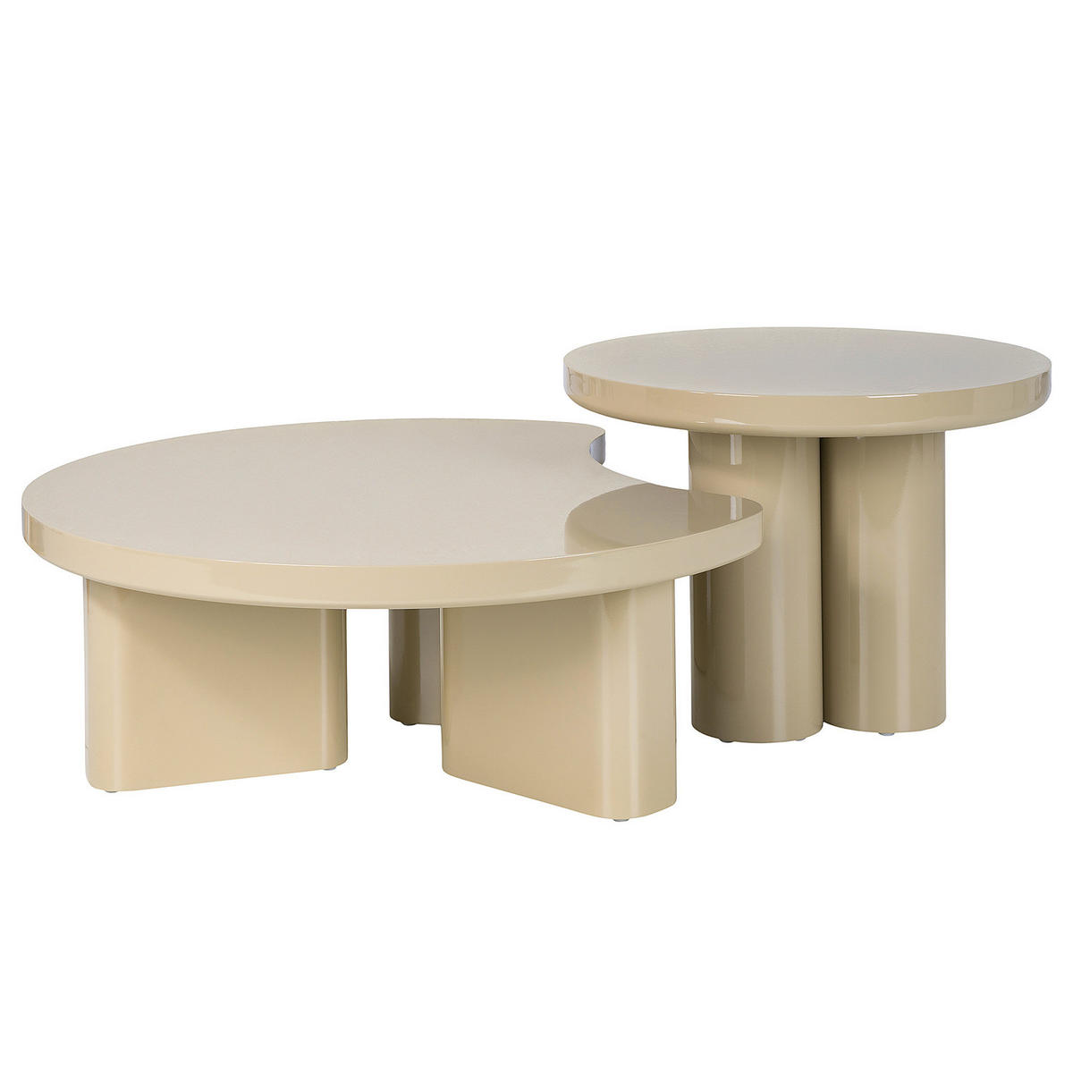 COUCHTISCH - Creme, Holzwerkstoff (90/90/34cm) - home24