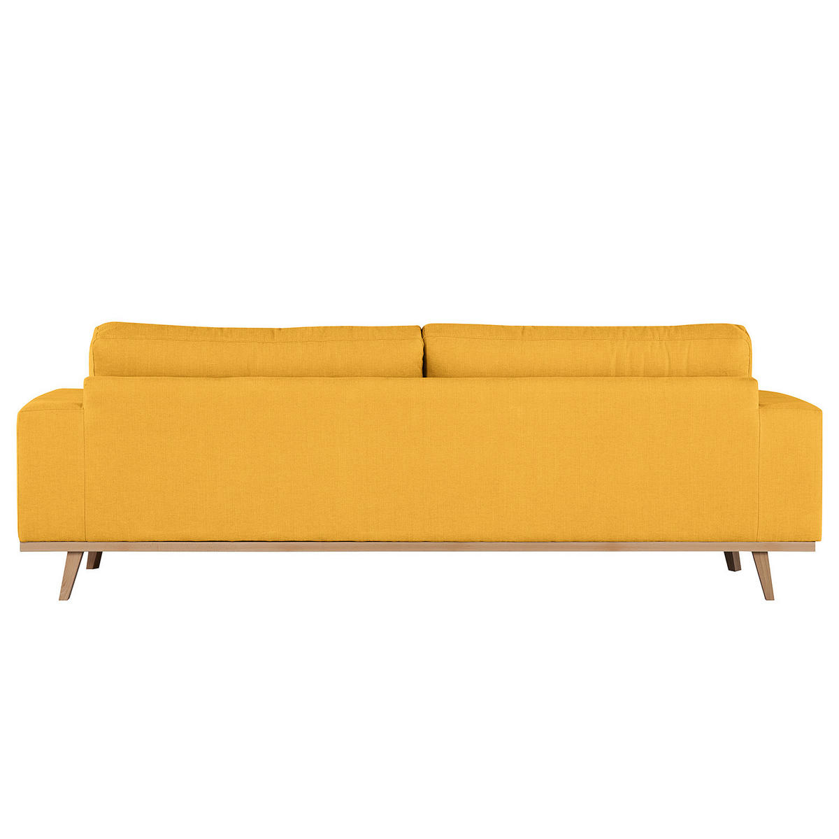 3-SITZER SOFA - Gelb/Buchefarben, Buchenholz/Textil (237/81/88cm) - home24