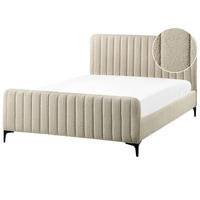 POLSTERBETT mit Lattenrost 140x200 cm Beige Lunan - Beige, Textil (140/200cm) - Beliani