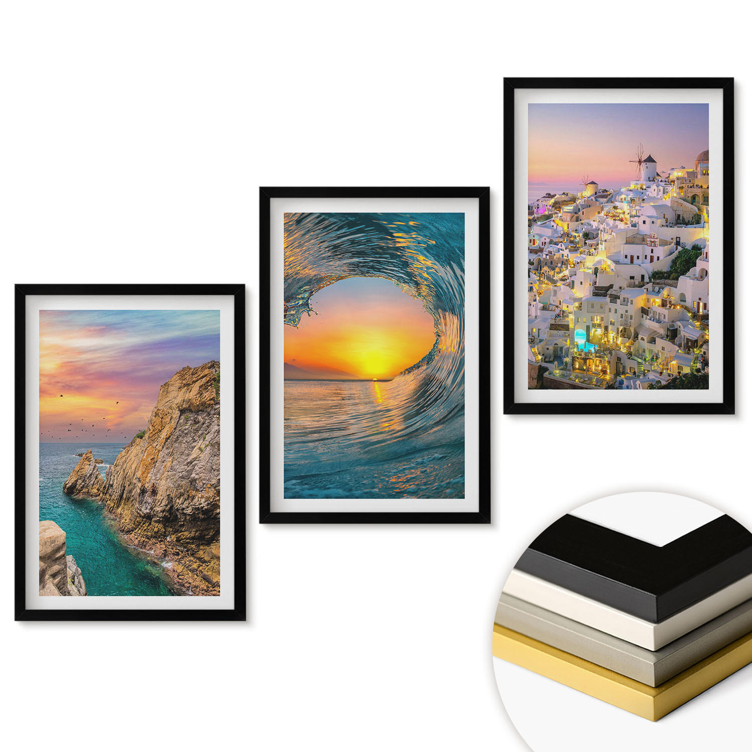 ArtPrintCave Wandbilder Schwarz 40x60 cm