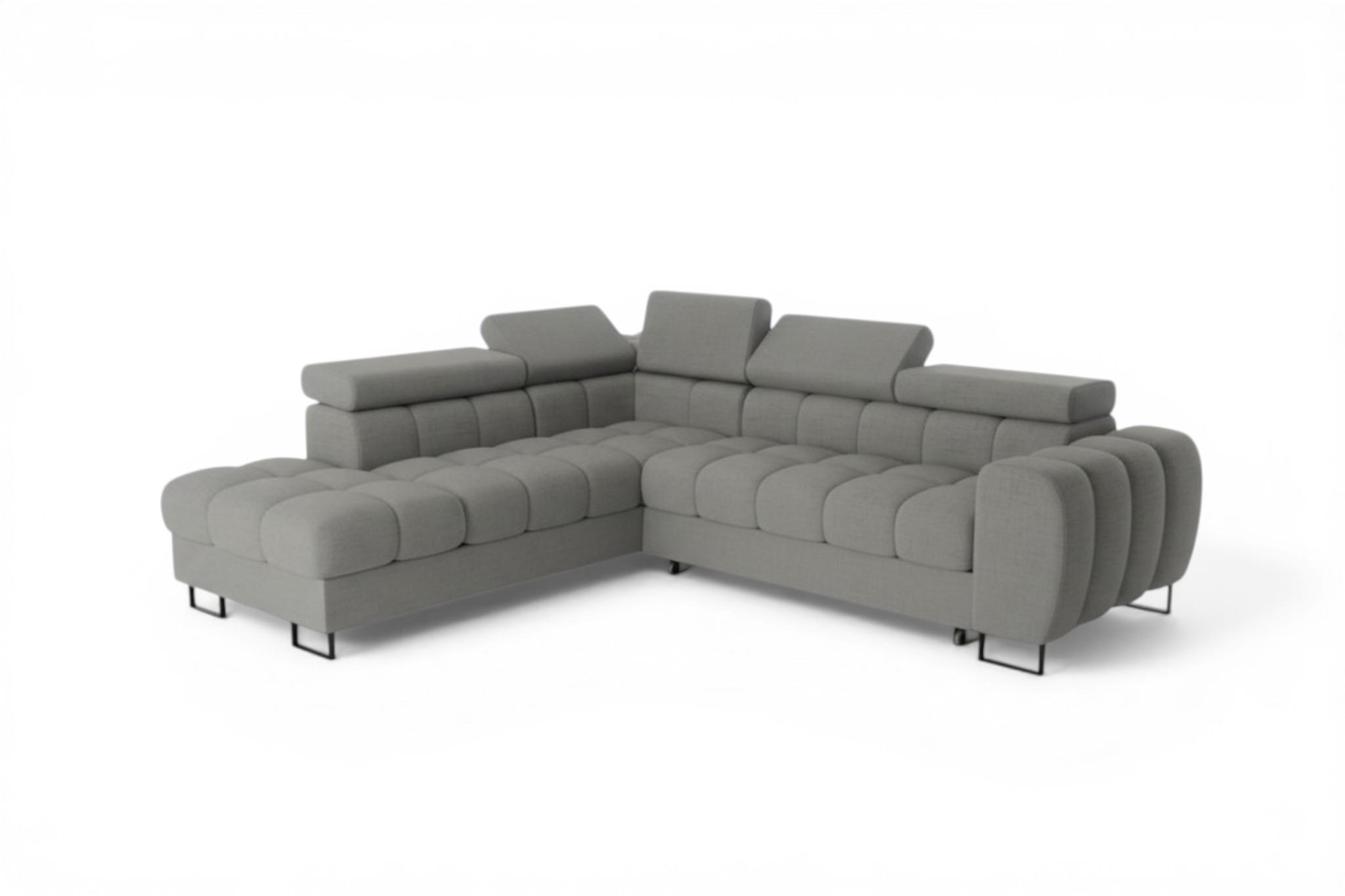 Fun Möbel Ecksofa Dunkelgrau 260x225 cm