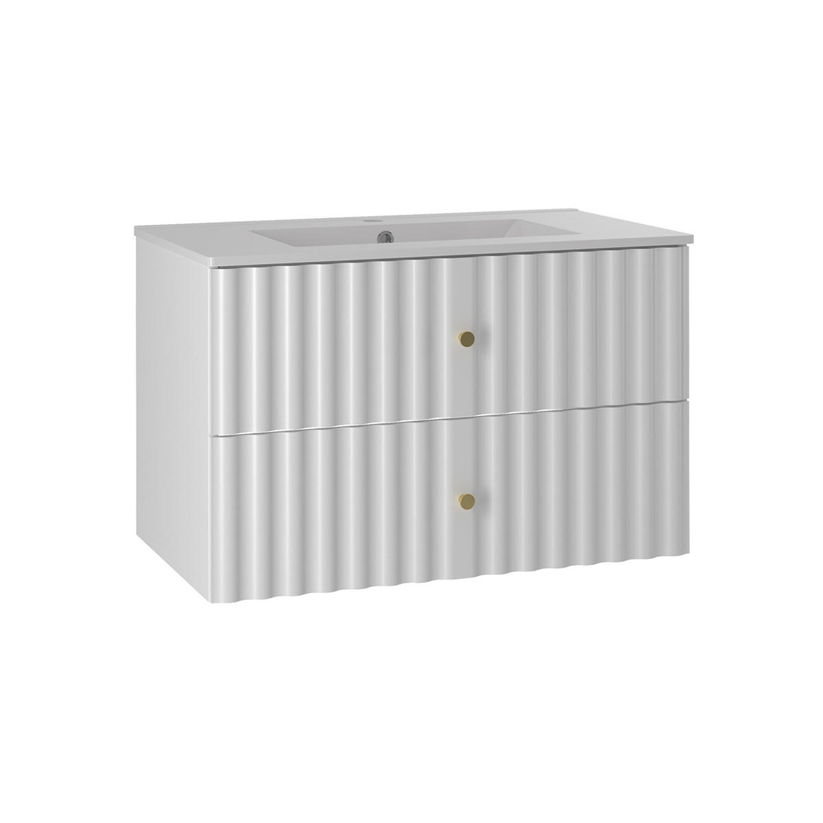 WASCHTISCH 80cm Izae Weiß - Weiß, Holzwerkstoff (80/50/45.8cm) - Petits-meubles