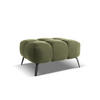 POUF Samt Stoff Grün - Schwarz/Olivgrün, Textil/Metall (78/41/60cm) - Makamii