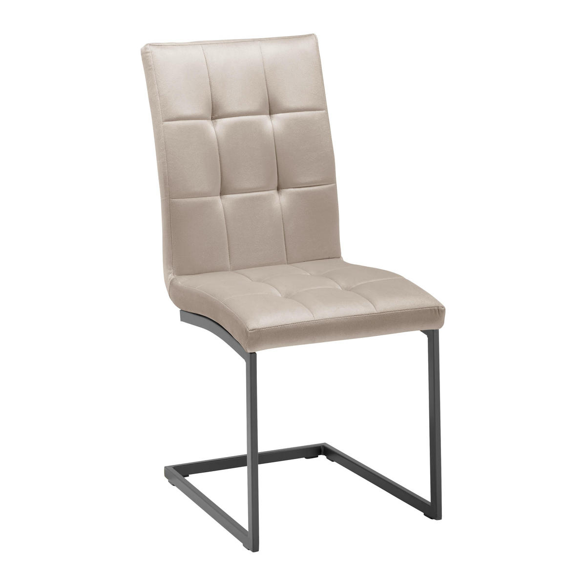 SCHWINGSTUHL-SET Mela Taupe Samtbezug - Taupe, Metall (44/95/60cm) - Bessagi Home