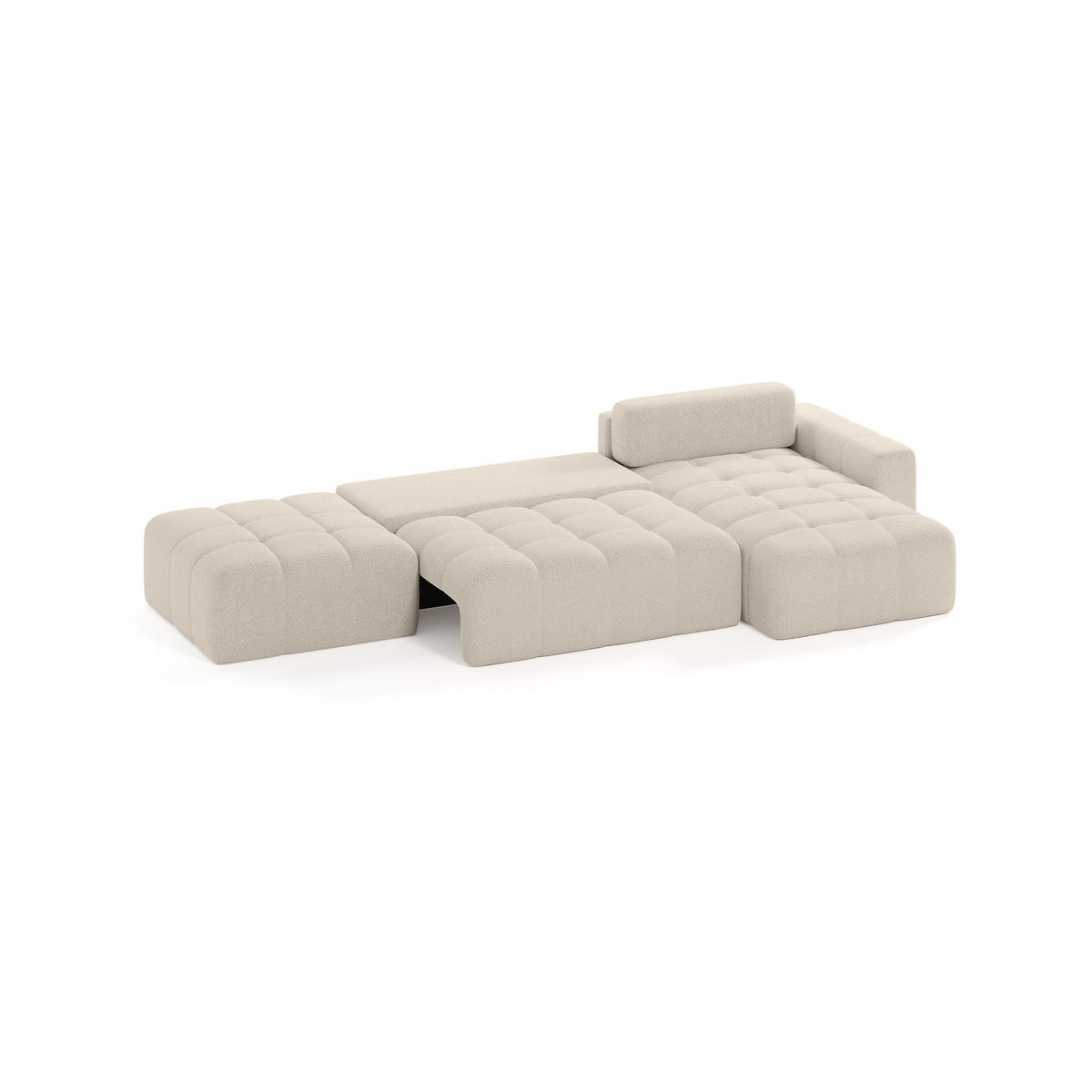 ECKSOFA RIFU LA mit Schlaffunktion, Beige - Beige, Textil (363/185cm) - Fedve